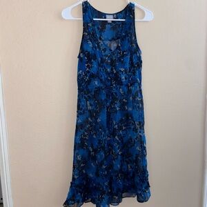 Grunge vibes cheetah print v neckline floral see thru dress cute ruffled bottoms